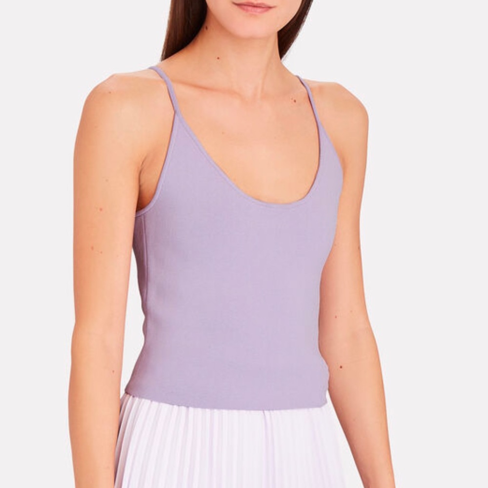 A.L.C ALC purple Ava knit spaghetti strap tank top - Picture 6 of 7